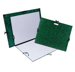 Portfolio Annonay with ribbons, 37x52 cm - B3 size - Green