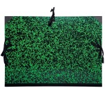 Portfolio Annonay with ribbons, 37x52 cm - B3 size - Green
