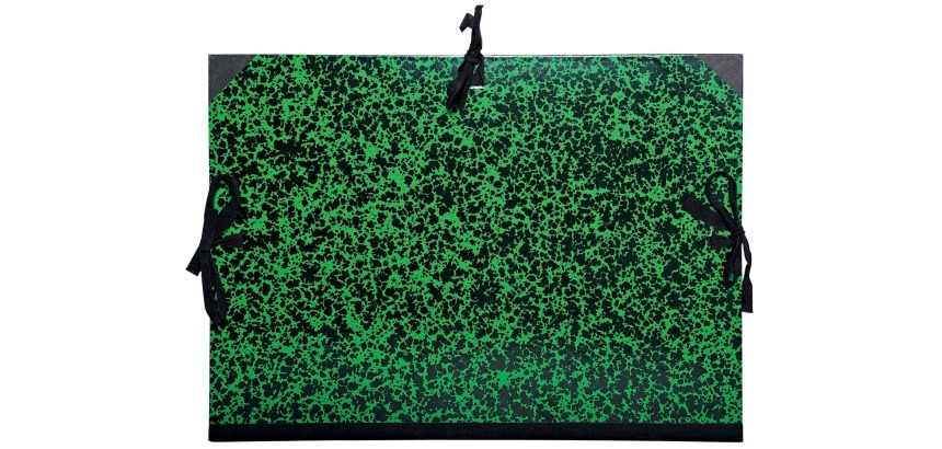 Portfolio Annonay with ribbons, 37x52 cm - B3 size - Green