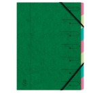 Ordnungsmappe aus Colorspan-Karton 355g/m2 mit Gummizug, 7 Fächern, für Format DIN A4