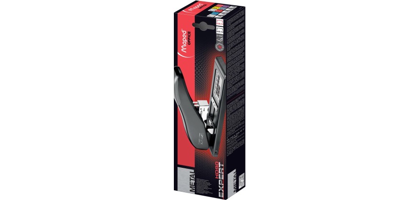 Maped Office block stapler Expert HD90, black, in box