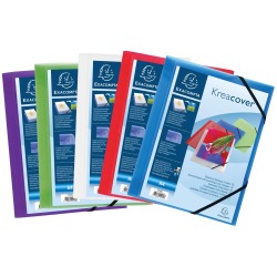 Kreacover Elasticated 3 Flap Folder with front pocket