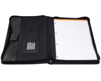 Konferenzmappe Exawallet mit Taschenrechner, aus PP 2mm, 26,5x34cm für DIN A4 - Exactive - Schwarz