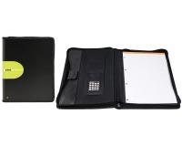 Konferenzmappe Exawallet mit Taschenrechner, aus PP 2mm, 26,5x34cm für DIN A4 - Exactive - Schwarz