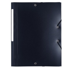 Linicolor 3 Flap Folder With Elastic Straps Opaque Polypropylene A4