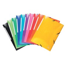 Exacompta Iderama Elasticated Folder (3-Flap) 600gsm - Assorted colours