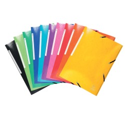 Exacompta Iderama Elasticated Folder (3-Flap) 600gsm - Assorted colours