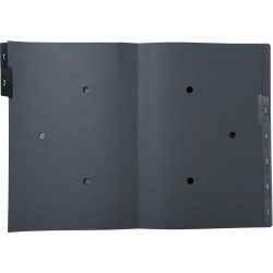 "Exacompta Multipart File, A4 270gsm, 7 Sections labelled 1 to 7" - Black