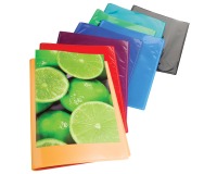 Sichtmappe aus PP 500µ mit 20 Hüllen Kreacover, für Format DIN A4 - Farben sortiert