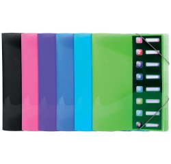 Exacompta Iderama sorteermap, uit PP, met 8 vakken, geassorteerde kleuren