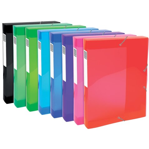 Archivbox aus PP 700µ, Rücken 40mm, 25x33cm für DIN A4 - Iderama - Farben sortiert