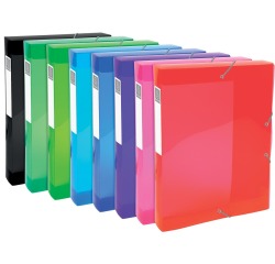 Exacompta Iderama elastobox, uit PP, rug van 4 cm, geassorteerde kleuren