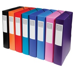Archivbox aus PP 700µ blickdicht, Rücken 60mm, 25x33cm für DIN A4 - Farben sortiert