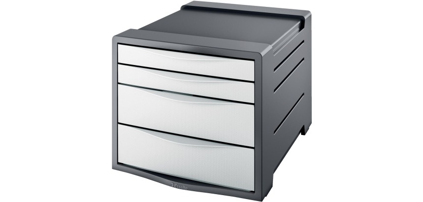 Module de classement Europost, 4 tiroirs, gris /noir