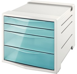 Esselte Colour'Breeze bloc à tiroirs, 4 tiroirs, bleu