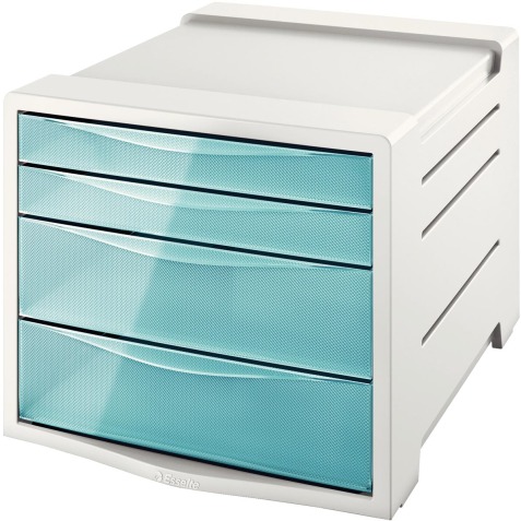 Esselte Colour'Breeze bloc à tiroirs, 4 tiroirs, bleu