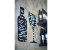 Securit ardoise bouteille ft 30 x 50 cm