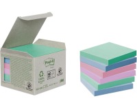 Post-it recycled notes, 100 feuilles, ft76 x 76 mm, paquet de 6 blocs, couleurs assorties