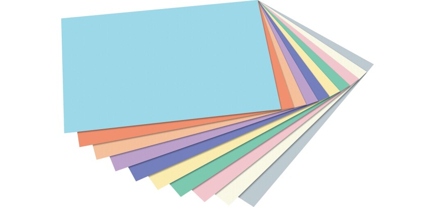 Folia Buntzeichenpapier Pastellfarben, Packung mit 100 Blatt
