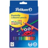 Pelikan crayon de couleur hexagonal, étui de 36 pièces en couleurs assorties