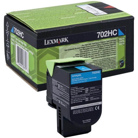 Lexmark 702HC - Hohe Ergiebigkeit - Cyan - original - Tonerpatrone - LCCP, LRP