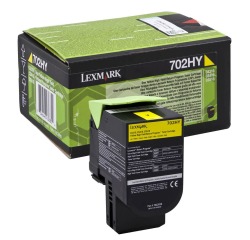 Lexmark 702HY - yellow - original - toner cartridge - LCCP, LRP