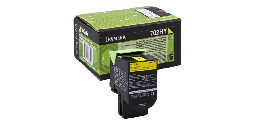 Lexmark 702HY - yellow - original - toner cartridge - LCCP, LRP
