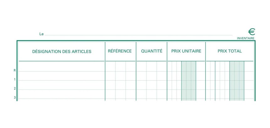 Exacompta inventaire, ft 32 x 19,5 cm, français