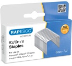 Rapesco nietjes 53/6 mm, verzinkt, doosje met 2000 nietjes