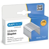 Rapesco agrafes galvanisées 53/8 mm, boîte de 2000 agrafes