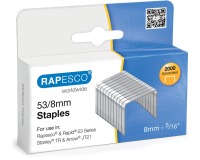 Rapesco nietjes 53/8 mm, verzinkt, doosje met 2000 nietjes