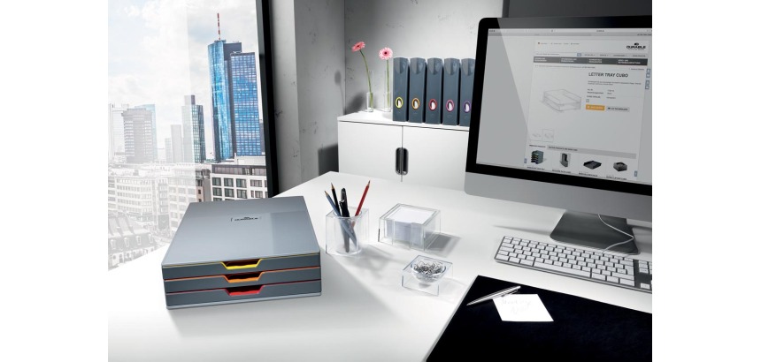 Porte-revues Durable Varicolor® dos 7,3 cm gris