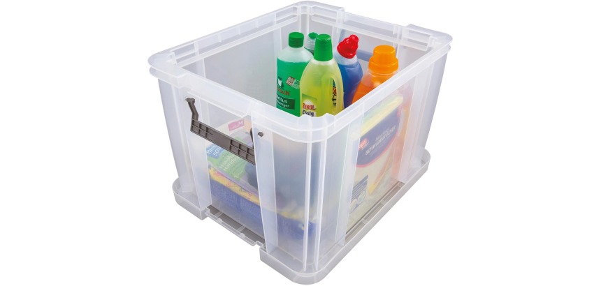 Bankers Box Aufbewahrungsbox ProStore 36 Liter, transparent