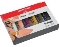 Amsterdam peinture acylique tube de 20 ml, étui de 6 pièces, portrait