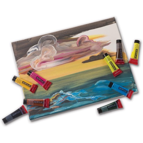 Amsterdam peinture acylique tube de 20 ml, étui de 12 pièces, paysage