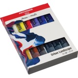 Amsterdam acrylverf tube van 20 ml, etui van 12 stuks, stedelijk landschap