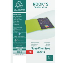 Pack of 30 insert folders ROCK"S 80- 22x31cm