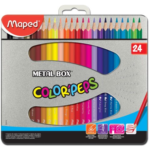 Maped driehoekig kleurpotlood Color'Peps 24 potloden