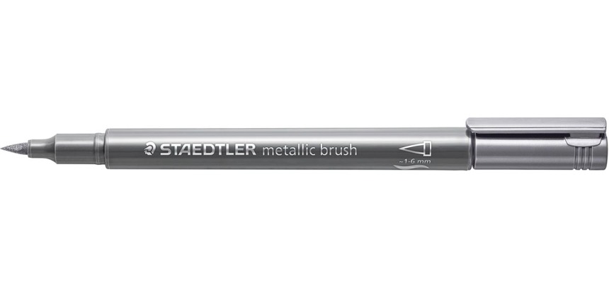 Metallic brush pen