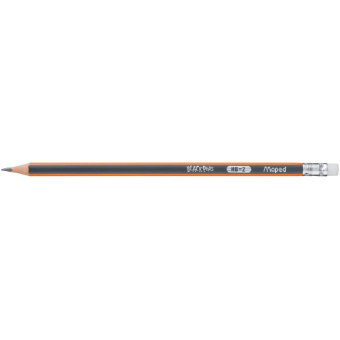 Maped crayon Black'Peps, HB avec gomme