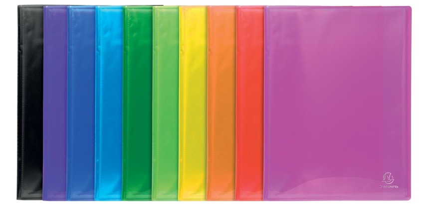 Exacompta Iderama PP Display Book, 30 Pockets, A4 - Assorted colours