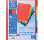 Exacompta uitneembare tabbladen voor showalbum met ringen, in gekleurd PP, 6 tabs