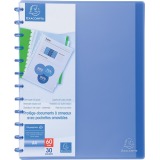 Exacompta showalbum met ringen, voor ft A4, 30 uitneembare tassen, blauw