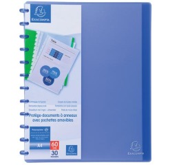 Protège-documents à anneaux et pochettes détachables 60 vues - A4