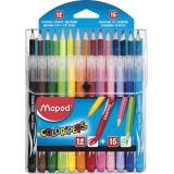 Maped Color'Peps Kombipack 12 Filzstifte + 15 Buntstifte