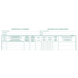 Exacompta actionnaires, ft 24 x 32 cm, bilingue, pour SA