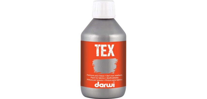 Darwi Textilfarbe Tex, 250 ml, Silber