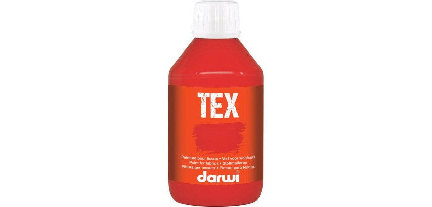 Darwi Textilfarbe Tex, 250 ml, Zinnoberrot