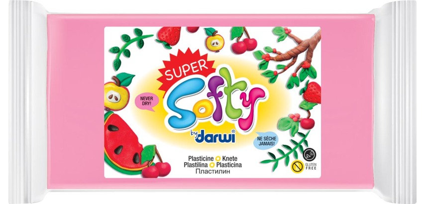 Darwi pâte à modeler Super Softy 350 g, rose