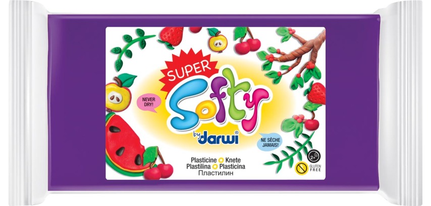 Darwi modeling clay Super Softy 350 g, purple